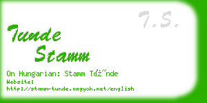 tunde stamm business card